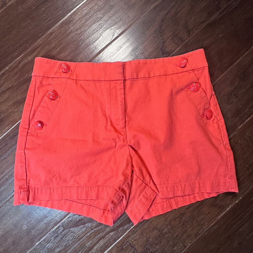 Ann Taylor LOFT Riviera Shorts Coral Size 8 | Button Pocket Detail | MSRP $60
